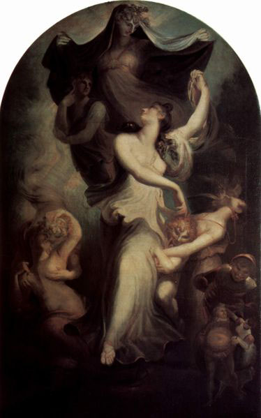 Henry Fuseli Euphrosyne vor der Phantasie und der Temperantia